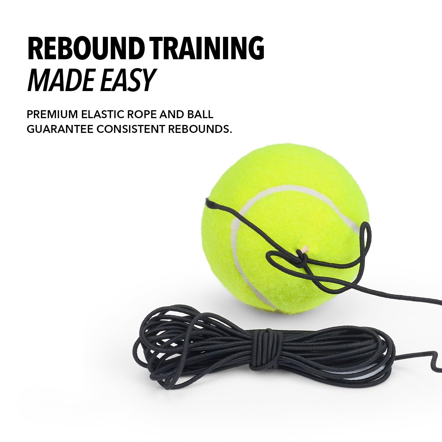 Tennis Practice Rebound Trainer Set with Ball & Base – Solo Tennis Training Equipment (Blue) - Image 5